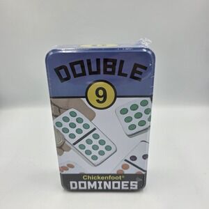 NEW ChickenFoot Double 9 Color Dot Dominoes By University Games‎ 2022 Sealed